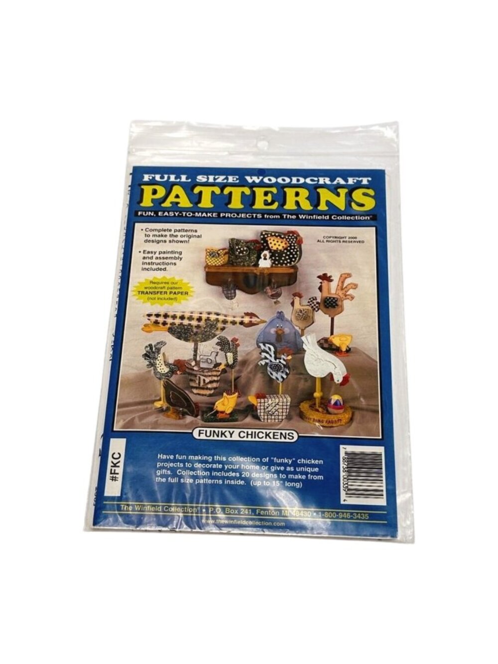 Workshoppe Woodcraft Pattern #FKC Funky Chickens Full Size Woodworking New Uncut